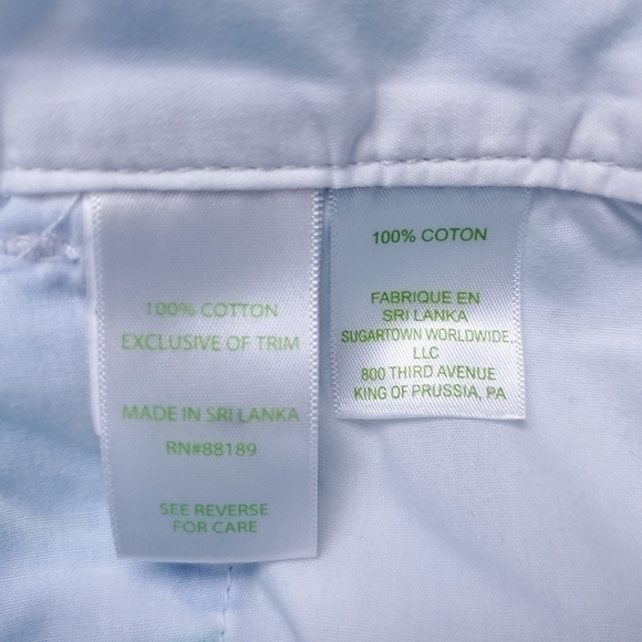 Lilly Pulitzer The Buttercup Blue White Scallop Floral Cotton Shorts Siz… - Picture 13 of 16